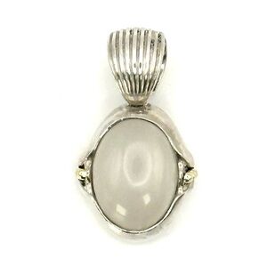 Lagos Caviar Two Tone Silver & Gold Moonstone Pendant